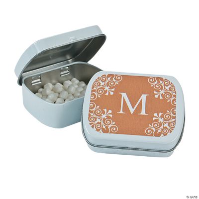 Personalized Gold Monogram Mint Tins
