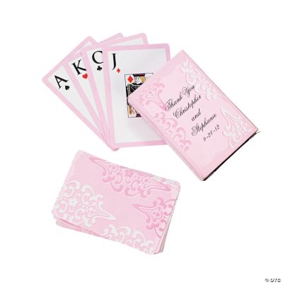 Personalized Cherry Blossom Wedding Playing Cards