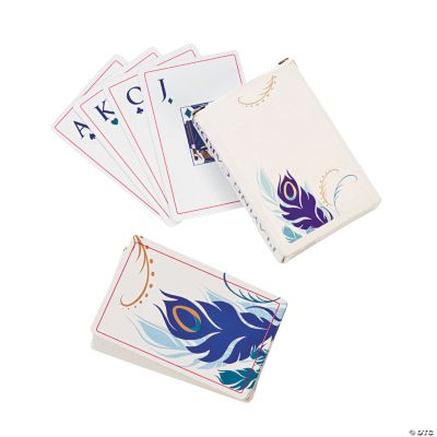 Personalized Peacock Wedding Playing Cards