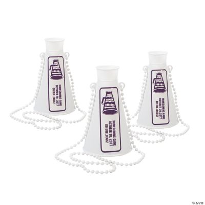 Personalized White Team Spirit Megaphone Necklaces