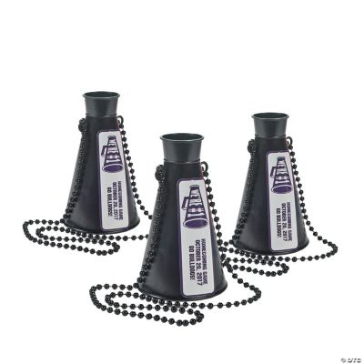 Personalized Black Team Spirit Megaphone Necklaces