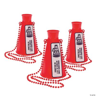 Personalized Red Team Spirit Megaphone Necklaces