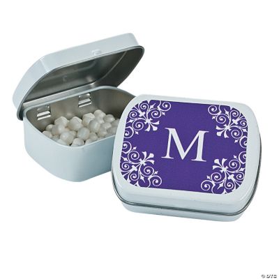 Purple Personalized Monogram Mint Tins