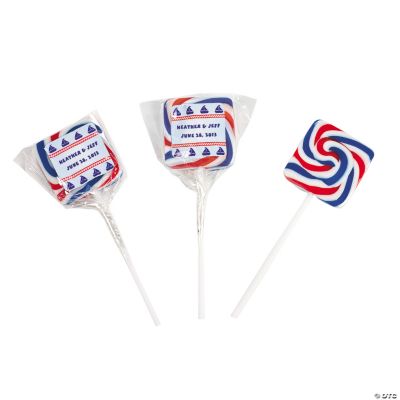 Personalized Nautical Square Swirl Pops