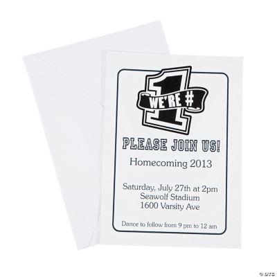 Personalized Homecoming/Team Spirit Invitations