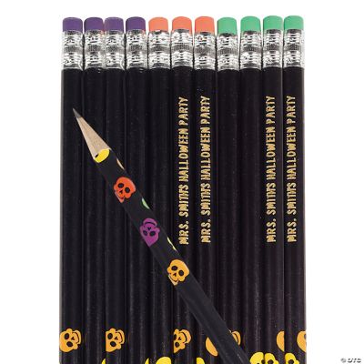 Halloween Skull Personalized Pencils