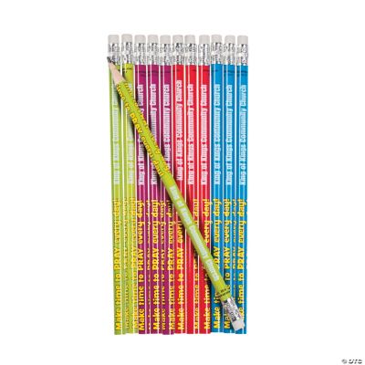 Personalized Religious Print Assorted Pencils