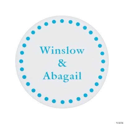 Teal Personalized Mix & Match Favor Stickers