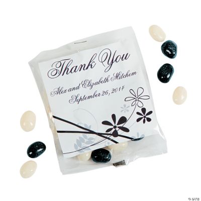 Personalized Black & White Wedding Jelly Beans