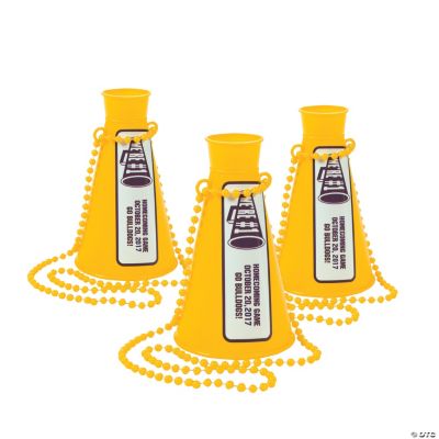 Personalized Yellow Team Spirit Megaphone Necklaces