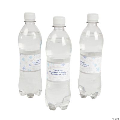 Personalized Winter Wonderland Water Bottle Labels