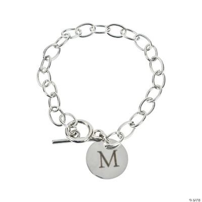Personalized Circle Disk Charm Bracelet