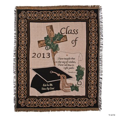 Personalized “Class Of 2013” Religious Graduation Throw