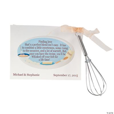 Personalized Wedding Favor Cards With Whisk