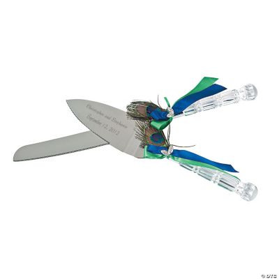 Personalized Peacock Wedding Serving Set