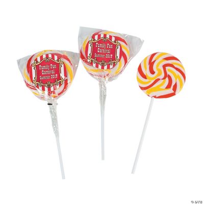 Personalized Carnival Swirl Pops
