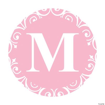 Light Pink Personalized Monogram Wedding Favor Stickers