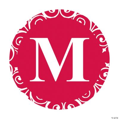 Red Personalized Monogram Wedding Favor Stickers