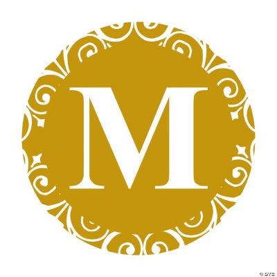 Gold Personalized Monogram Wedding Favor Stickers