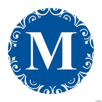 Blue Personalized Monogram Wedding Favor Stickers