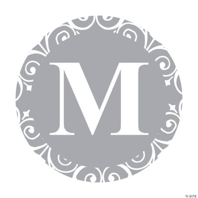 Silver Personalized Monogram Wedding Favor Stickers