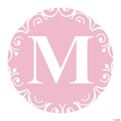 Light Pink Personalized Monogram Favor Stickers
