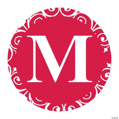 Red Personalized Monogram Favor Stickers
