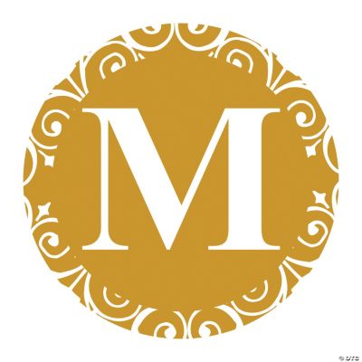 Gold Personalized Monogram Favor Stickers
