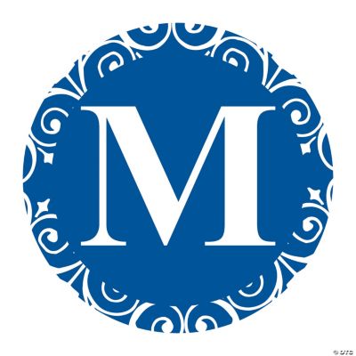 Blue Personalized Monogram Favor Stickers
