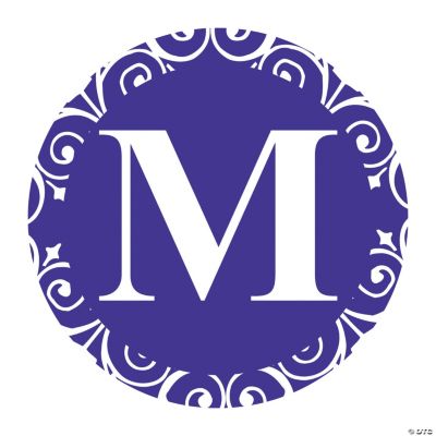 Purple Personalized Monogram Favor Stickers