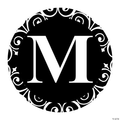 Black Personalized Monogram Favor Stickers