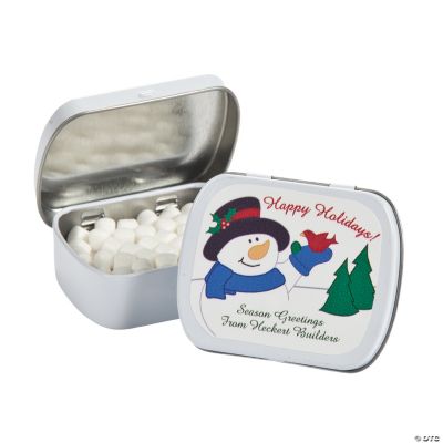 Holiday Mint Tins with Personalized Stickers