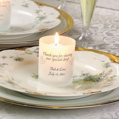 “Share Our Day” Wedding Votive Holders