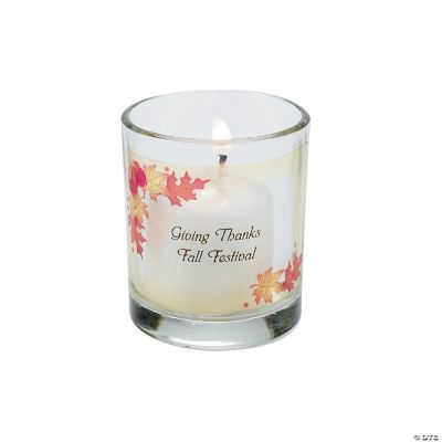 Personalized Thanksgiving Votive Candleholders