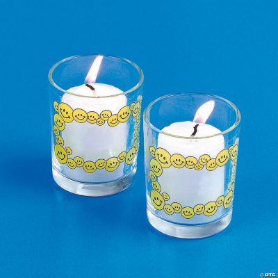 Smile Face Theme Votive Stickers
