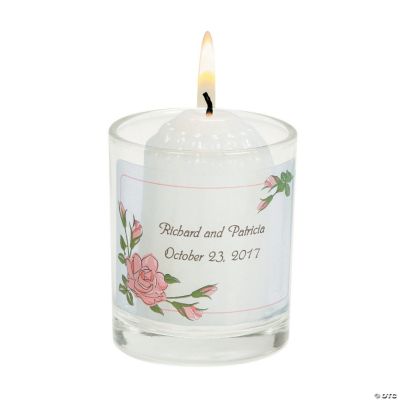 Personalized Floral Votive Holders