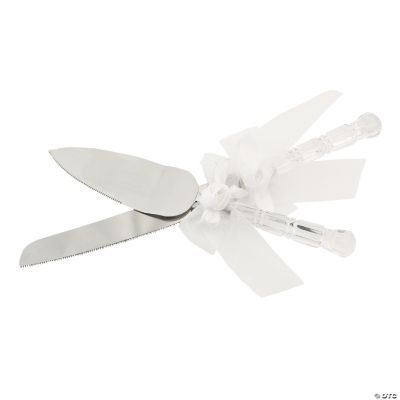 Double Rose Wedding Knife & Cake Server Set