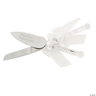 Double Rose Wedding Knife & Cake Server Set