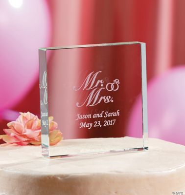 Personalized “Mr. & Mrs.” Cake Topper
