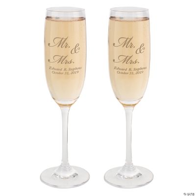 Personalized “Mr. & Mrs.” Flutes