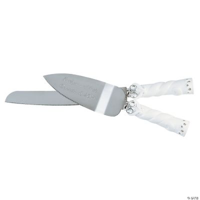 Personalized Wedding Ring Knife & Cake Server Set