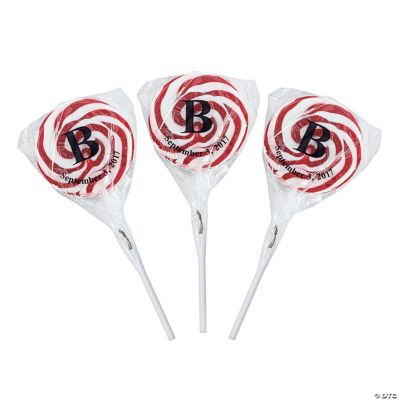 Personalized Monogram Swirl Pops - Burgundy