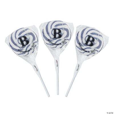 Personalized Monogram Swirl Pops - Purple