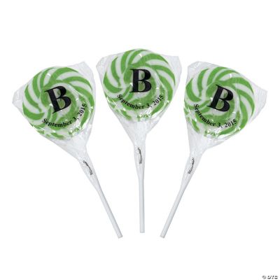 Personalized Monogram Swirl Pops - Green