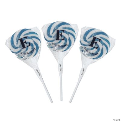 Personalized Monogram Swirl Pops - Blue