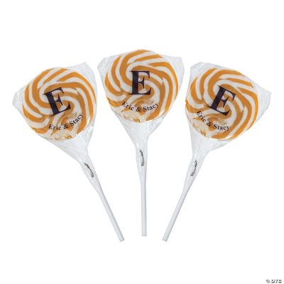 Personalized Monogram Swirl Pops - Gold