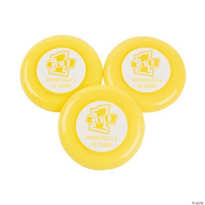 Personalized Yellow Team Spirit Flying Disks