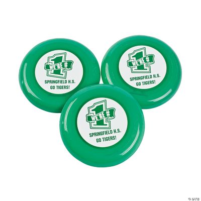 Personalized Green Team Spirit Flying Disks