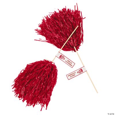 Personalized Red Pom-Poms