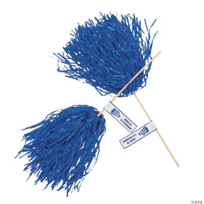 Personalized Blue Pom-Poms